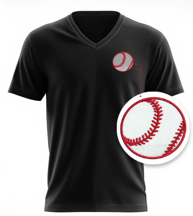 Shirt Embroidery Digitizing Example